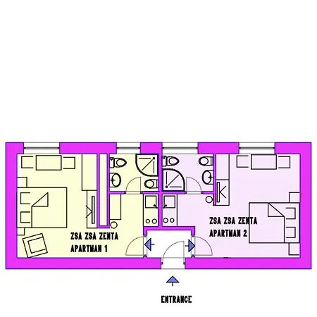 Zsa Zsa Zenta 1 Апартаменти *